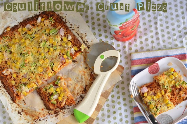 Cauliflower Crust Pizza – Blogging Marathon #82