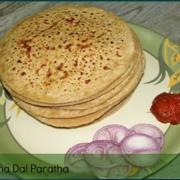 Chana dal paratha is a healthy and yummy stuff Indian flatbread where the outer layer is made of fiber-rich whole wheat flour and filling is protein-rich lentil. Putting together this chana dal paratha is good enough to start your day and keeps you going. This stuffed Indian flatbread served for lunch or dinner and can be relished with curd or pickle.