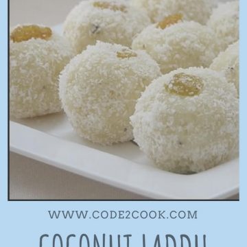 Coconut laddu is the easiest laddu recipe with just 2 ingredients. Dry coconut powder or desiccated coconut with condensed milk is just enough to make these laddus. For flavor add cardamom powder and for nutty texture add desired dry fruits.