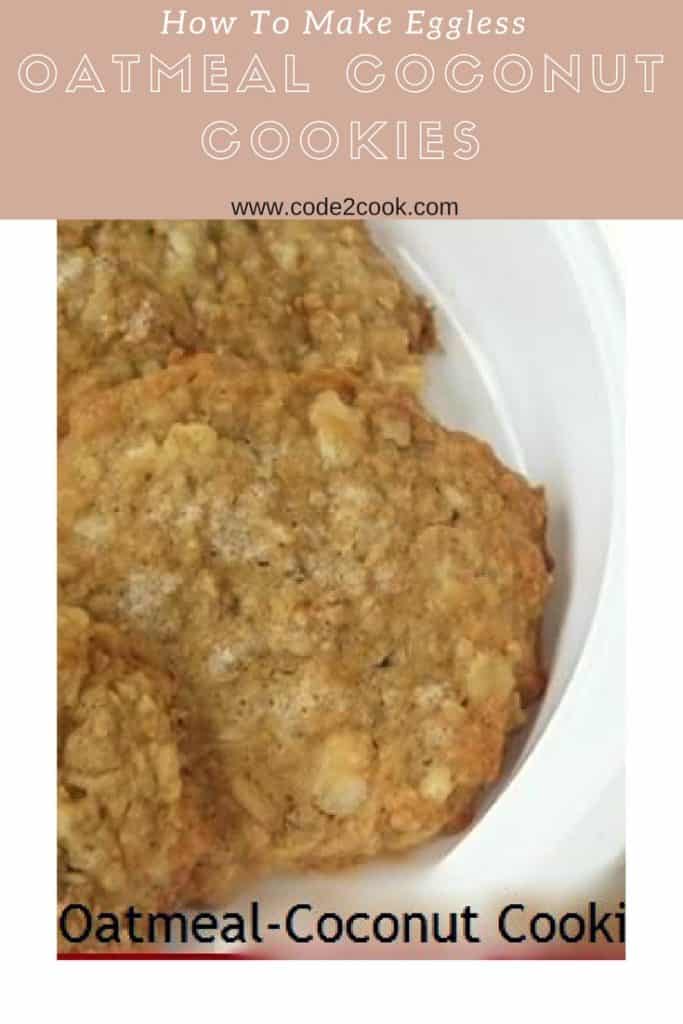 Eggless Crunchy And Chewy Oatmeal Coconut Cookies Oatmeal coconut cookies are something if tasted once then cannot stop for more bites. Chewy coconut texture with healthy crunchy oatmeal gives it another level. It was the first time I tried these oatmeal coconut cookies in 2007 with the combination of oats, wheat flour and refined flour (maida). These eggless oatmeal coconut cookies were soft and taste-wise was amazing. www.bitesbyseason.com