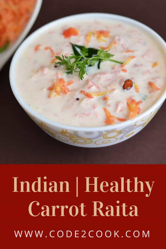 Gajar Ka Raita Recipe | How To Make Carrot Raita Carrot raita or gajar ka raita is prepared by mixing grated carrot in curd with some spices. It is great to have with stuff parathas instead of simple curd.