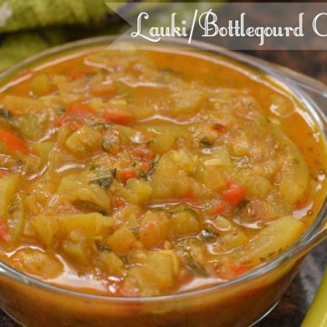 Lauki ki sabji is easy and simple curry to make for lunch or dinner. Lauki is an integral part of the Indian kitchen due to its health benefits. Lauki is known as various names like doodhi, ghiya, sorakaya, sorakkai in the different language, and bottle gourd or opo squash in English. Lauki ki sabji is a vegan, low-calorie and gluten-free curry recipe.