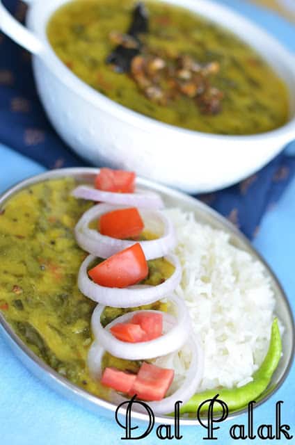 dal palak | spinach with yellow lentil