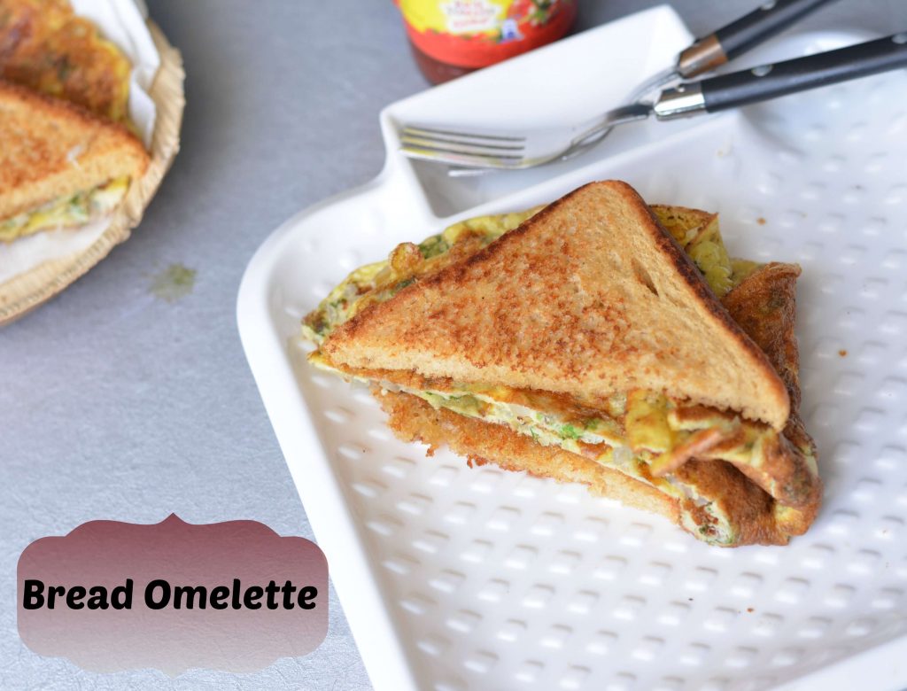 Bread Omelet | How To Make Bread Omelet Bread omelet is one of the famous street food in India with bread slices and eggs mixture. It is simple, quick and so flavorful breakfast in the morning either with tea or milk.