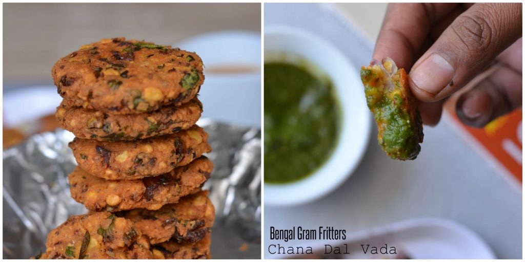 Chana Dal Vada | South Indian Masala Vada Snack | Bengal Gram Fritter Chana dal vada or masala vada is a south indian tea time snack prepared using skinned bengal gram mixed with few spices. These are crunchy in texture and deep fried.