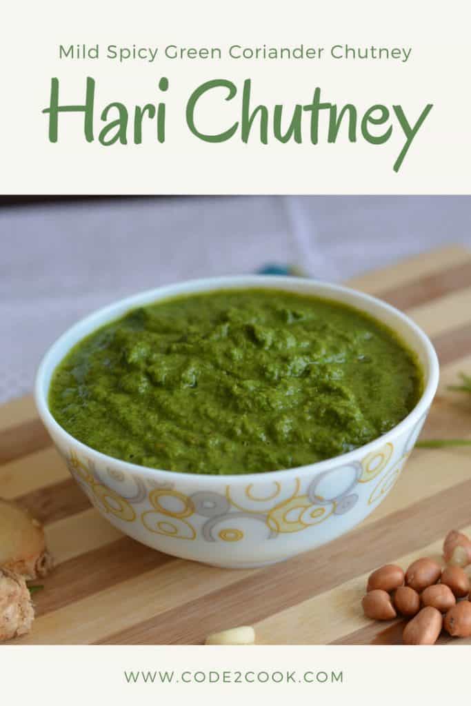 Green Coriander Chutney | Hari Dhaniya Chutney Green coriander chutney or hari chutney is very famous for snacks like tikki, kababs, fritters and great for sandwiches.