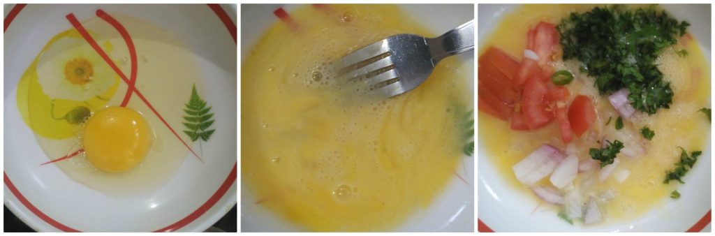 Bread omelet is one of the famous street food in India with bread slices and eggs mixture. It is simple, quick and so flavorful breakfast in the morning either with tea or milk.