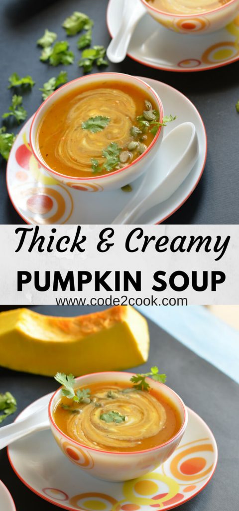 Pumpkin Soup | Kaddu Ka Soup Pumpkin soup or kaddu ka soup is a thick creamy soup and very deliicous.It is savory, simple, healthy and nutritious soup in cold winters.