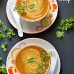 Pumpkin soup or kaddu ka soup is a thick creamy soup and very deliicous.It is savory, simple, healthy and nutritious soup in cold winters.