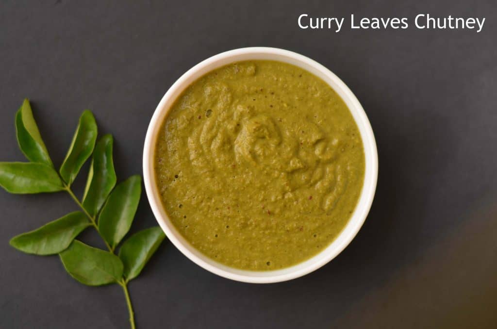 Curry Leaves Chutney This curry leaves chutney I found in here and immediately clicked the idea of preparing it with the remaining left out curry leaves. A few changes in ingredients are done just to suit my taste. The main nutrients found in curry leaves are carbohydrates, energy, fiber, calcium, phosphorous, iron, magnesium, copper, and minerals.