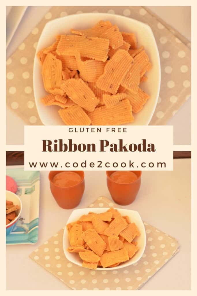 Ribbon Pakoda A Quick And Easy South Indian TeaTime Snack Ribbon Pakoda is very easy and quick snack to prepare at home. It is perfect for any festival time or just make them and enjoy your cup of tea. Ribbon Pakoda known by this name as it resembles to ribbon. This snack is deep-fried and made with gram flour and rice flour. Which makes ribbon pakoda gluten free as well. www.bitesbyseason.com