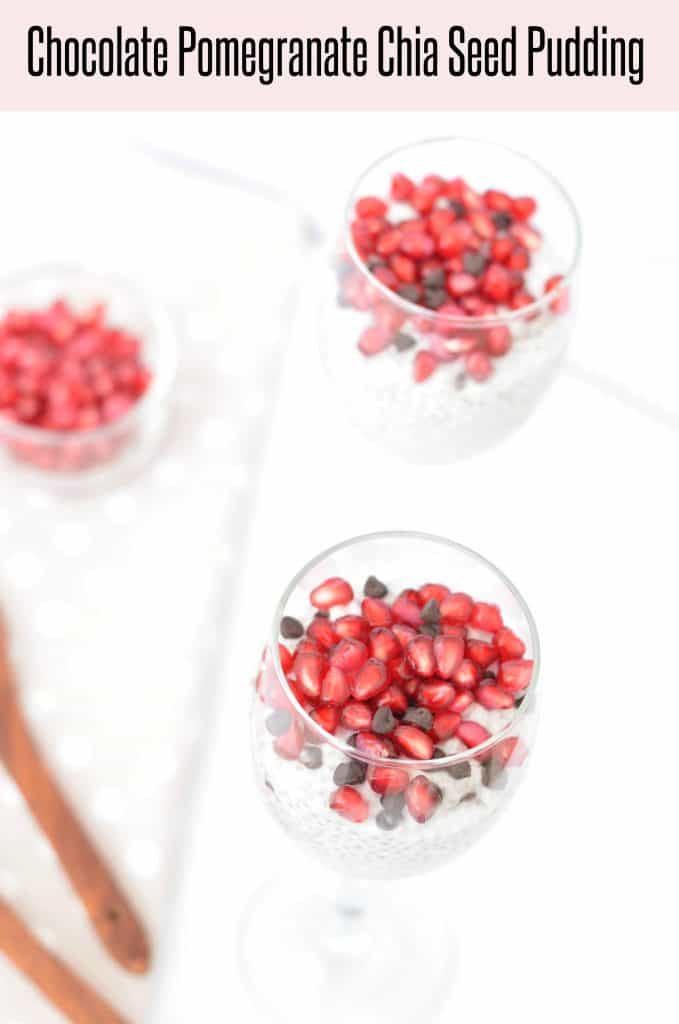 Chocolate Pomegranate Chia Seed Pudding With Coconut Milk Recipe | Gluten Free And Vegan Chia seed pudding is so versatile that just gather few ingredients and whip up in a new flavor altogether. Today I am sharing chia seed pudding which is topped with pomegranate and choco chips. In this pudding, coconut milk is used for soaking and coconut water to bring it to the consistency required.