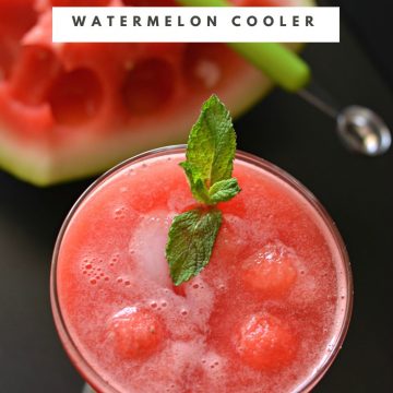 Watermelon juice is very simple and quick to prepare at home. Blending fresh watermelon, adding a bit of black salt and roasted cumin powder and your refreshing summer cooler watermelon juice is ready to beat the heat.