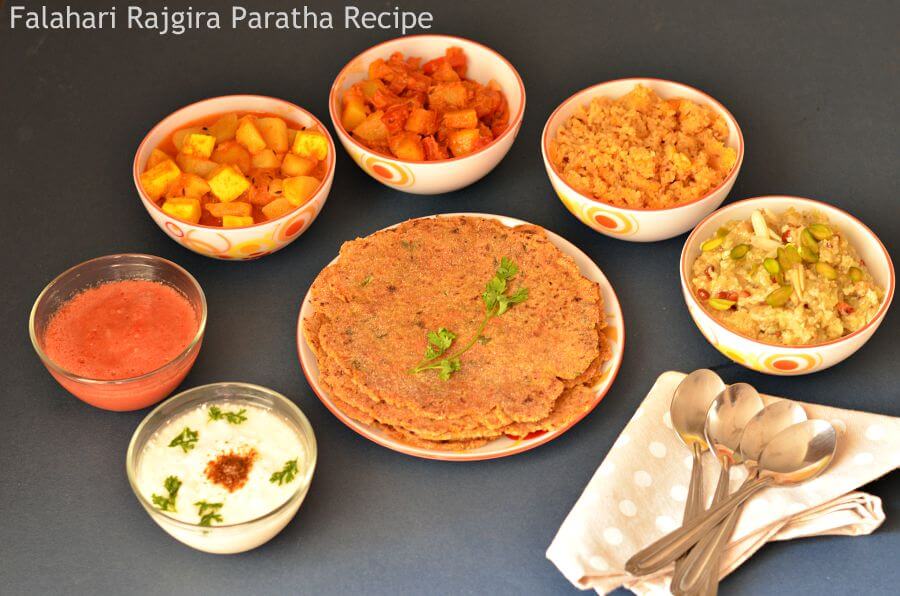 Rajgira Paratha Recipe | Vrat Ka Paratha | Farali Paratha Rajgira paratha is served with lots many other food items during Indian Navratri festival