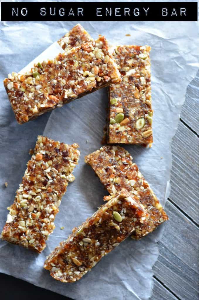 No-Bake Date Energy Bar | Healthy Vegan And Gluten Free These no-bake date energy bar are loaded with natural ingredients like dates, walnut, almonds, and nuts like pumpkin seeds and sunflower seeds