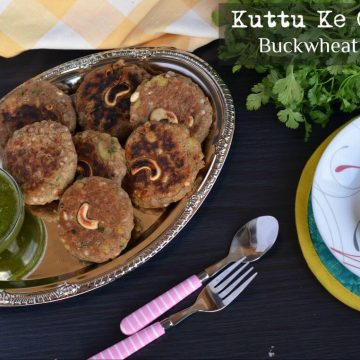 Kuttu ki Tikki or buckwheat cutlet is a healthy, easy to cook and filling cutlet recipe. It is gluten-free, dairy-free and vegan. These cutlets are nutritious, filling and makes a great snack choice for all even on no-fasting days.