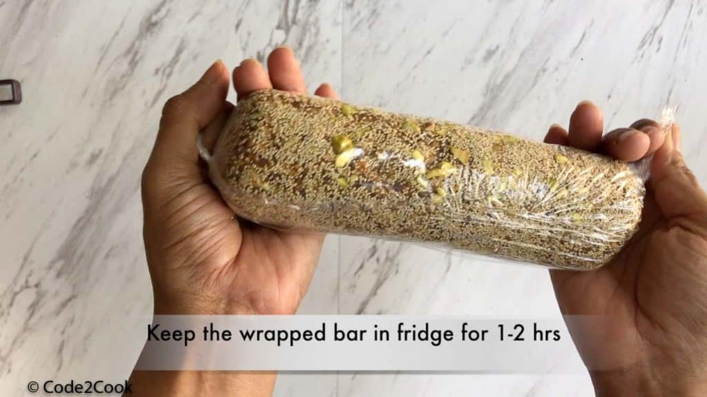 cover the roll in cling film