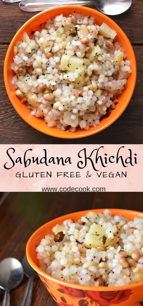 Vrat Ki Sabudana Khichdi Recipe Sabudana khichdi is the most favorite and popular recipe for any fasting days. But this is a staple dish to make especially in Navratri fasting. This khichdi is vegan and gluten-free Indian snack. Sabudana khichdi is also is a popular Maharashtrian breakfast item.