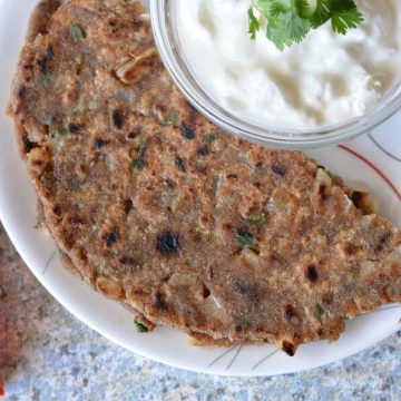 Multigrain paratha as the name says includes the different grains flour in equal quantity and then make roti or paratha.Multigrain paratha is low calories nutritious Indian flatbread with loads of nutrients depending on which flour combination you have.