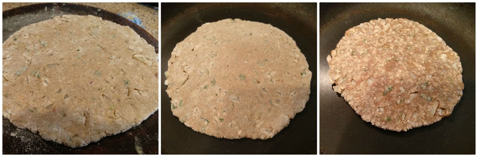 Multigrain paratha as the name says includes the different grains flour in equal quantity and then make roti or paratha.Multigrain paratha is low calories nutritious Indian flatbread with loads of nutrients depending on which flour combination you have.