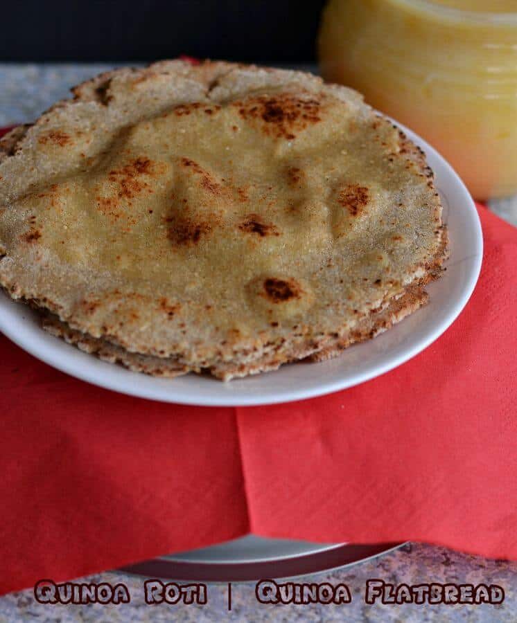 Quinoa Roti | Quinoa Chapati | Gluten-Free Quinoa Flatbread Quinoa roti or quinoa chapati is super easy and nutritious recipe. It is a great substitute for whole wheat chapati as it is gluten-free and helps in weight loss management protein-rich quinoa is very filling and provides vital nutrients to the body.