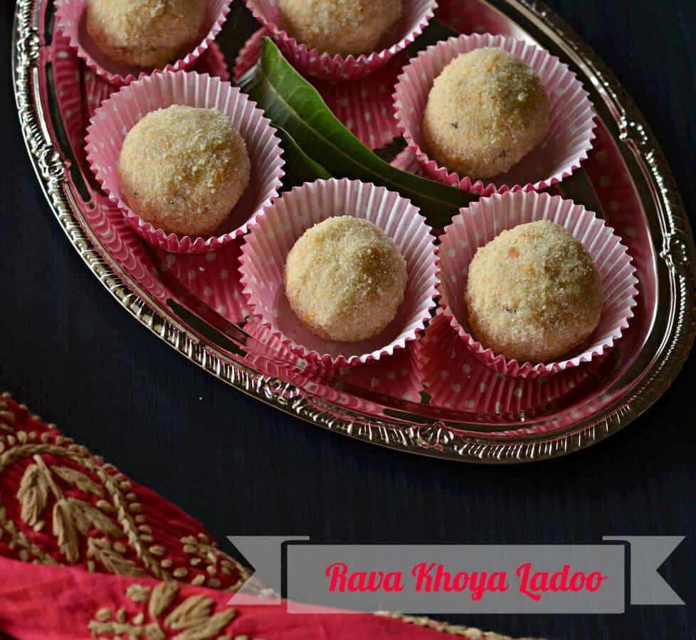 Sooji Mawa Ladoo | Rava Khoya Ladoo | Sooji Laddu With Khoya | Suji Ke Laddu Sooji mawa ladoo is quick and easy Indian sweet to prepare on festivals like Ganesh Chaturthi, Diwali, Janamashtmi or Holi. Sooji mawa ladoo are prepared with sooji or rava, mawa or khoya (evaporated milk solids), sugar and ghee. These sooji mava laddus are very easy to make at home.