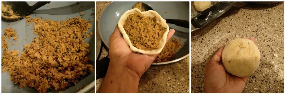 Soya chunks paratha is also known as Soya kheema paratha. Originally kheema paratha is an unleavened flatbread stuffed with spicy minced meat. Instead of meat, I used spicy soya chunks filling in paratha. Soya kheema paratha or veg kheema paratha is very tasty, high in nutritional values and a popular Indian breakfast.