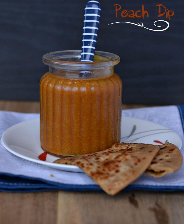 Peach chutney is sweet, slightly hot and savory condiment which goes very well with fritters, sandwiches, Indian flatbread (paratha) and many more. This taste great with the goodness of peach.