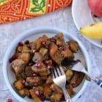 Shakarkand ki chat or sweet potato chat is a popular North Indian street food which is tangy and spicy at the same time. This is also a common ingredient to consume during fasting days (Navratri, Ekadshi, Janamashtmi).