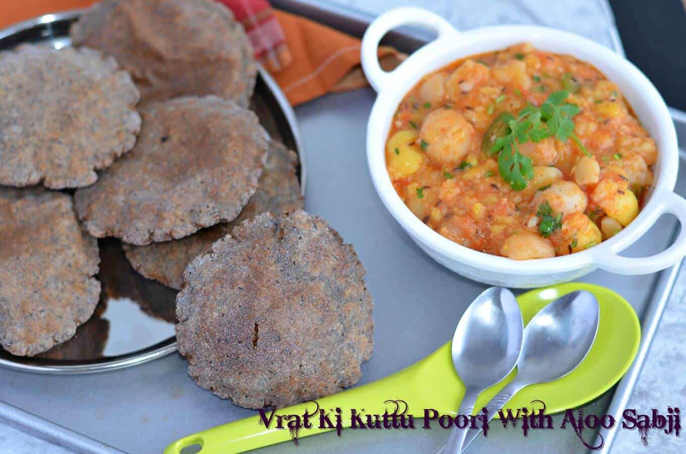 Kuttu Ki Poori | Vrat Ki Poori | Kuttu Ki Puri Kuttu ki poori or buckwheat puri is a staple food during fasting like Navratri, Ekadashi. Crispy and flavorful kuttu pooris are commonly made in vrat or upwas in North India. Kuttu ki poori is great with vrat vale aloo sabji or any vrat ki sabji or just with simple curd.