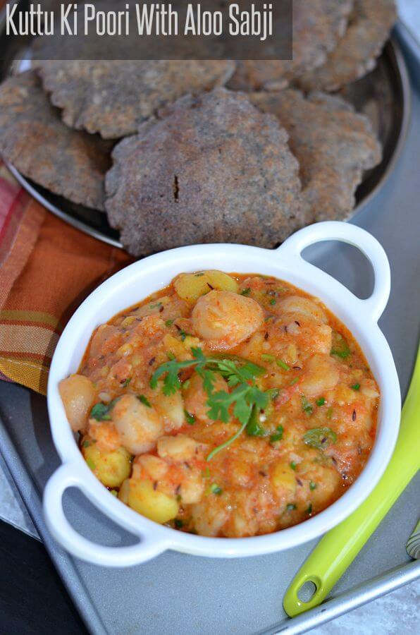 Kuttu Ki Poori | Vrat Ki Poori | Kuttu Ki Puri Vrat ki aloo sabji or vrat ki potato gravy is simple, tangy and flavorful gravy eaten during fasting days.