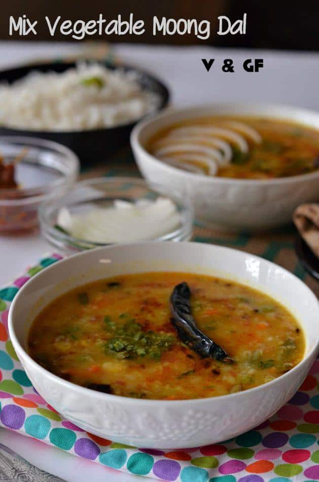 Mix vegetable moong dal is a healthy, nutritious and a flavorful vegan lentil recipe. This is a wholesome lentil soup with loads of vegetables with fewer spices. This one pot dal is very easy to make and gets ready under 30 minutes. Mix vegetable moong dal is a healthy, nutritious and a flavorful vegan lentil recipe. This is a wholesome lentil soup with loads of vegetables with fewer spices. This one pot dal is very easy to make and gets ready under 30 minutes.