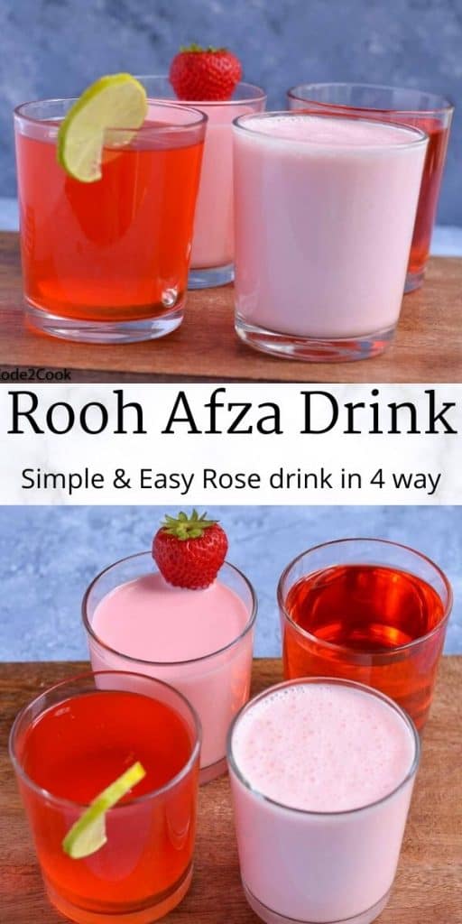 You are already familiar with regular Roohafza Drink, now try this Roohafza Lemonade, Roohafza Milkshake, Roohafza Lassi, summer drinks to cool you down.