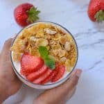 instant pot yogurt served with granola.