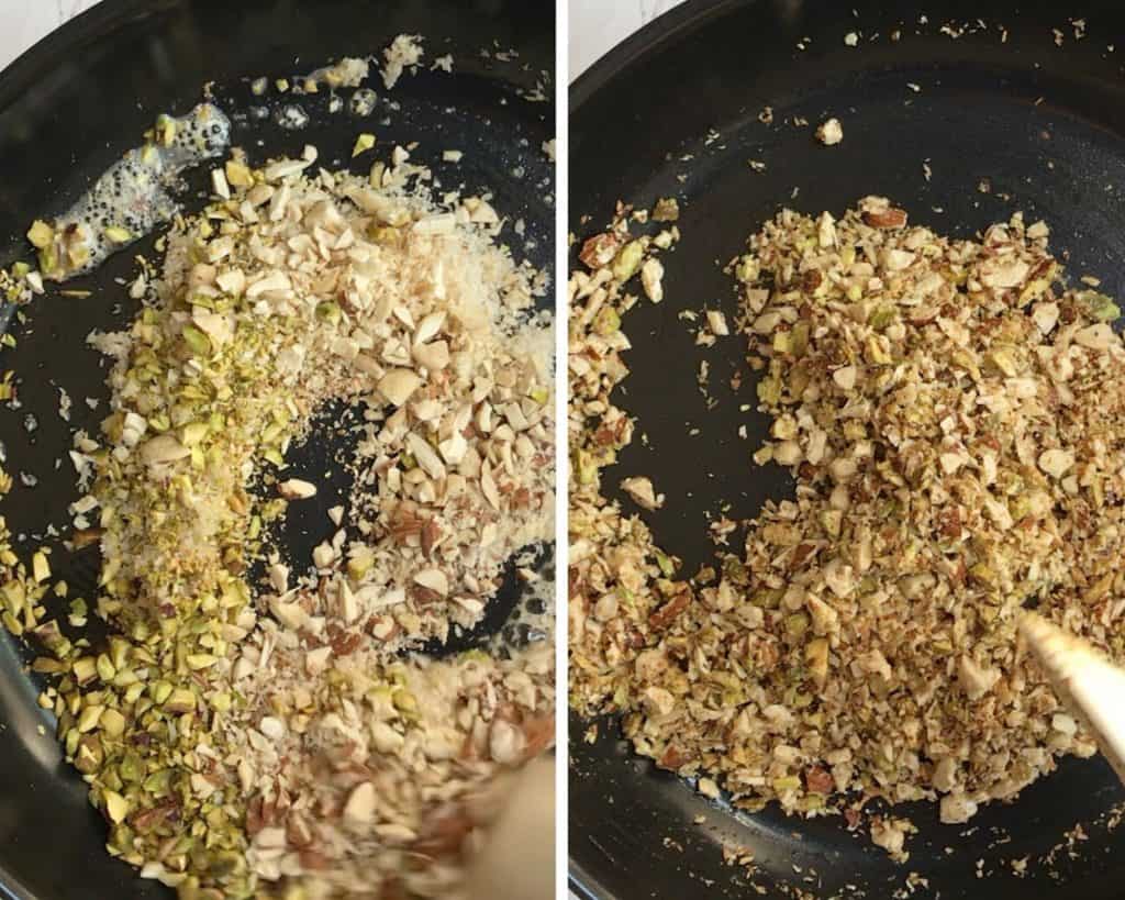 roast untill nuts changes color to slight brown.