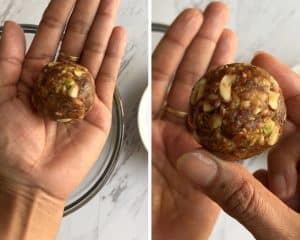 making balls from the mixture