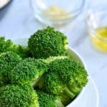 side view of instant pot broccoli