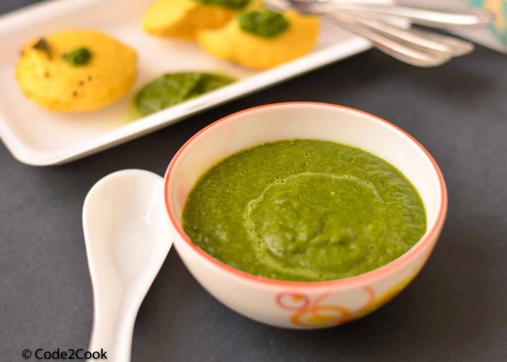 spinach chutney without tempering